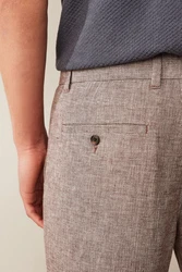 Next Strukturierte Hose aus Leinengemisch Braun/Beige/Grau/Lila