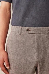 Next Strukturierte Hose aus Leinengemisch Braun/Beige/Grau/Lila