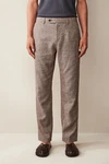 Next Strukturierte Hose aus Leinengemisch Braun/Beige/Grau/Lila
