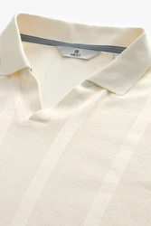 Next Poloshirt mit Kuba-Kragen (1-tlg) Beige/Khaki/Weiß/Creme
