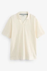 Next Poloshirt mit Kuba-Kragen (1-tlg) Beige/Khaki/Weiß/Creme