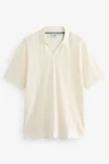 Next Poloshirt mit Kuba-Kragen (1-tlg) Beige/Khaki/Weiß/Creme
