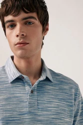 Next Poloshirt Weiches Polo-Shirt Blau/Hellblau/Grau/Türkis