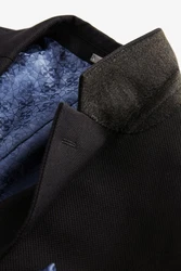 Next Baukastensakko Slim Fit Anzugsakko Schwarz/Hellblau/Dunkelgrau