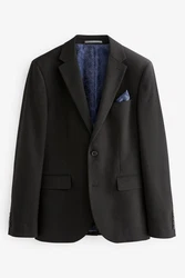 Next Baukastensakko Slim Fit Anzugsakko Schwarz/Hellblau/Dunkelgrau