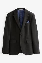 Next Baukastensakko Slim Fit Anzugsakko Schwarz/Hellblau/Dunkelgrau