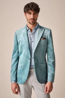 Next Sakko Slim-Fit Hellblau/Blau/Türkis Next Sakko Slim-Fit Hellblau/Blau/Türkis