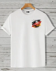 RMK T-Shirt Herren Shirt Trikot Fan Fußball Deutschland Germany EM WM Weiß/Creme/Schwarz