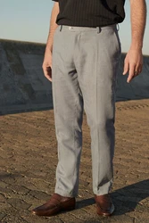 Next Anzughose aus Leinenmix Grau/Hellgrau/Khaki/Beige