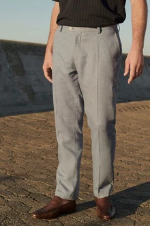 Next Anzughose aus Leinenmix Grau/Hellgrau/Khaki/Beige