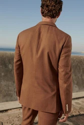 Next Baukastensakko Anzugsakko Leinenmix Braun/Beige/Khaki