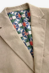 Next Baukastensakko Anzugsakko Leinenmix Khaki/Beige/Braun
