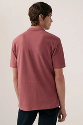 Next Poloshirt Strukturiertes Polo-Shirt Dunkelrot/Rot/Bordeaux/Braun