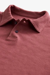 Next Poloshirt Strukturiertes Polo-Shirt Dunkelrot/Rot/Bordeaux/Braun