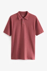 Next Poloshirt Strukturiertes Polo-Shirt Dunkelrot/Rot/Bordeaux/Braun