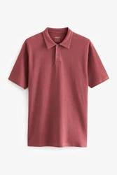 Next Poloshirt Strukturiertes Polo-Shirt Dunkelrot/Rot/Bordeaux/Braun