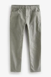 Next Regular-Fit-Jeans aus überfärbtem Denim Khaki/Dunkelgrün