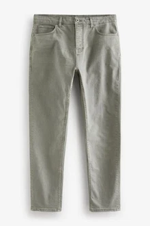 Next Regular-Fit-Jeans aus überfärbtem Denim Khaki/Dunkelgrün