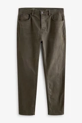 Next Regular-Fit-Jeans aus überfärbtem Denim Khaki/Dunkelgrün