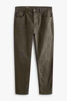Next Regular-Fit-Jeans aus überfärbtem Denim Khaki/Dunkelgrün
