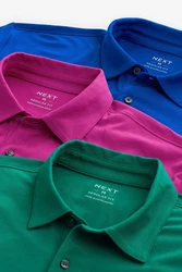 Next Poloshirt Poloshirts aus Jersey im 3er-Pack Mischfarben/Rosa