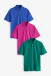 Next Poloshirt Poloshirts aus Jersey im 3er-Pack Mischfarben/Rosa
