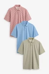 Next Poloshirt Poloshirts aus Jersey im 3er-Pack Mischfarben/Blau/Grün
