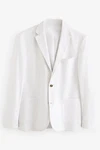 Next Leinensakko Sakko (1-tlg) Weiß/Creme/Grau
