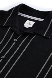 Next Kurzarmhemd Jersey-Hemd Schwarz