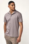Next Kurzarmhemd Jersey-Hemd Hellgrau/Grau/Lila/Beige/Braun