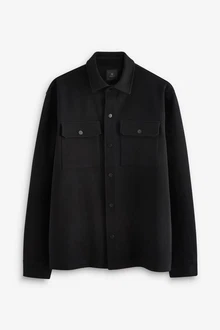 Next Hemdjacke aus Jersey Schwarz