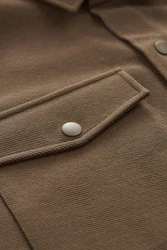 Next Hemdjacke aus Jersey Khaki/Braun/Dunkelgrün