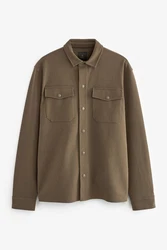 Next Hemdjacke aus Jersey Khaki/Braun/Dunkelgrün