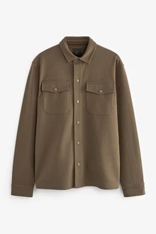 Next Hemdjacke aus Jersey Khaki/Braun/Dunkelgrün