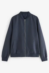 Next Bomberjacke Schlichte (1-St) Dunkelblau/Grau/Blau