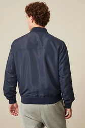 Next Bomberjacke Schlichte (1-St) Dunkelblau/Grau/Blau