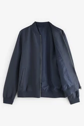 Next Bomberjacke Schlichte (1-St) Dunkelblau/Grau/Blau