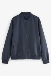 Next Bomberjacke Schlichte (1-St) Dunkelblau/Grau/Blau