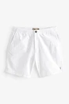 Next Chinoshorts Chinohose mit Stretch Weiß/Creme