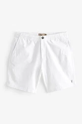 Next Chinoshorts Chinohose mit Stretch Weiß/Creme