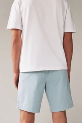 Next Chinoshorts Chinohose mit Stretch Hellblau/Grau