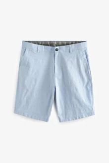 Next Straight Fit Chinoshorts mit Stretch Hellblau/Blau