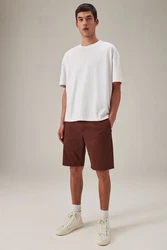 Next Straight Fit Chinoshorts mit Stretch Braun/Dunkelbraun/Dunkelrot/Rot