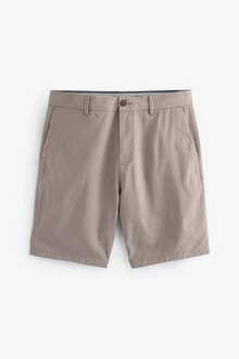 Next Straight Fit Chinoshorts mit Stretch Khaki/Beige/Braun Next Straight Fit Chinoshorts mit Stretch Khaki/Beige/Braun