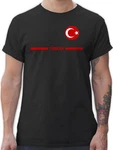 Shirtracer T-Shirt Trkei Trikot Wappen Trkiye mit Stolz Trkisches Fan-Motiv 2024 Fussball EM Fanartikel Rot/Grau/Schwarz/Lila/Dunkelrot/Dunkelgrau