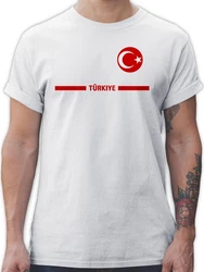 Shirtracer T-Shirt Trkei Trikot Wappen Trkiye mit Stolz Trkisches Fan-Motiv 2024 Fussball EM Fanartikel Grau/Lila