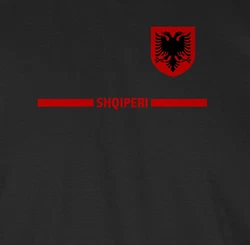 Shirtracer T-Shirt Albanien Trikot Wappen Shqipri Fan-Motiv Fussball EM Fanartikel Rot/Dunkelrot/Grau/Schwarz