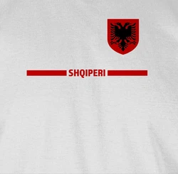 Shirtracer T-Shirt Albanien Trikot Wappen Shqipri Fan-Motiv Fussball EM Fanartikel Rot/Dunkelrot/Weiß