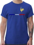Shirtracer T-Shirt Frankreich Trikot Wappen Franzsisches Fan-Motiv (2024) Blau