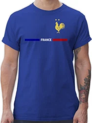 Shirtracer T-Shirt Frankreich Trikot Wappen Franzsisches Fan-Motiv (2024) Blau